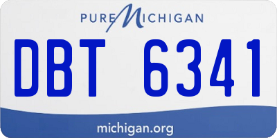MI license plate DBT6341