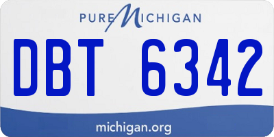 MI license plate DBT6342