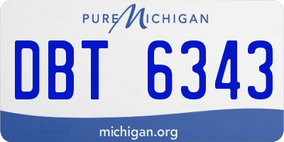 MI license plate DBT6343