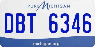 MI license plate DBT6346