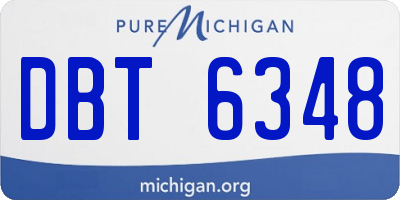 MI license plate DBT6348