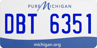 MI license plate DBT6351