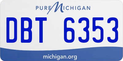 MI license plate DBT6353