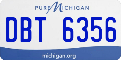 MI license plate DBT6356