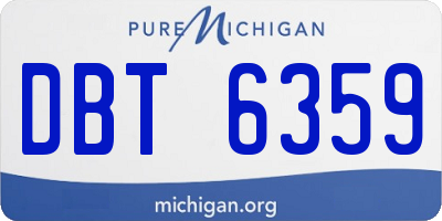MI license plate DBT6359