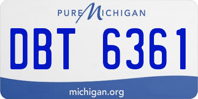 MI license plate DBT6361