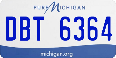 MI license plate DBT6364