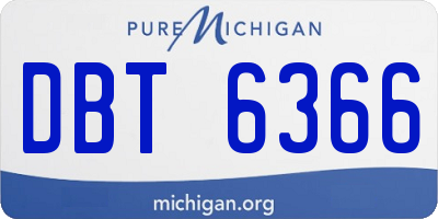 MI license plate DBT6366