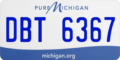 MI license plate DBT6367