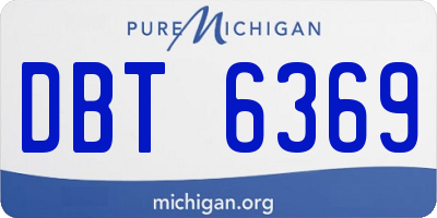 MI license plate DBT6369