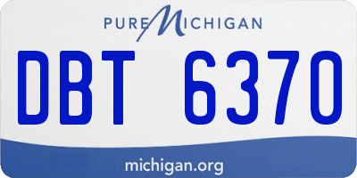 MI license plate DBT6370