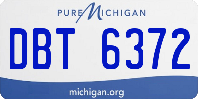 MI license plate DBT6372