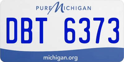 MI license plate DBT6373