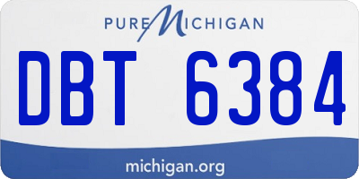 MI license plate DBT6384