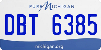 MI license plate DBT6385