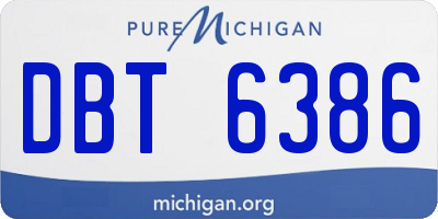 MI license plate DBT6386