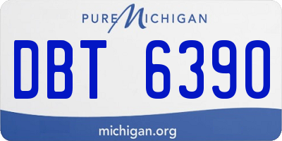 MI license plate DBT6390