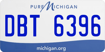 MI license plate DBT6396