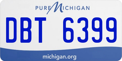 MI license plate DBT6399