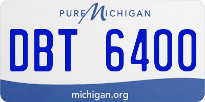 MI license plate DBT6400