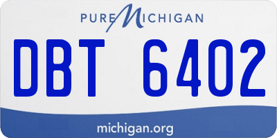 MI license plate DBT6402
