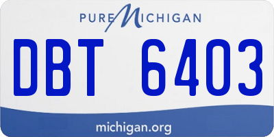 MI license plate DBT6403