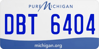 MI license plate DBT6404