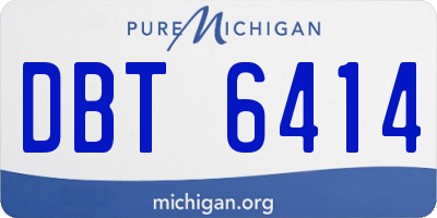 MI license plate DBT6414