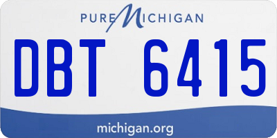 MI license plate DBT6415