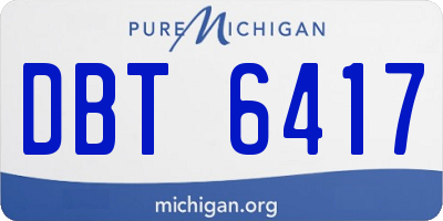 MI license plate DBT6417