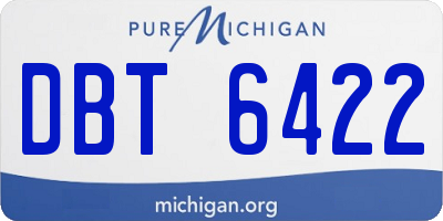 MI license plate DBT6422