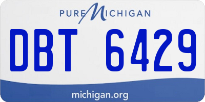MI license plate DBT6429