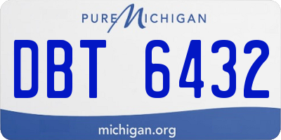 MI license plate DBT6432