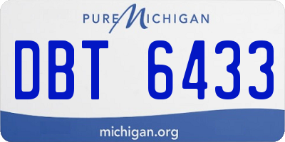 MI license plate DBT6433