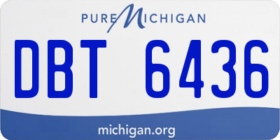 MI license plate DBT6436