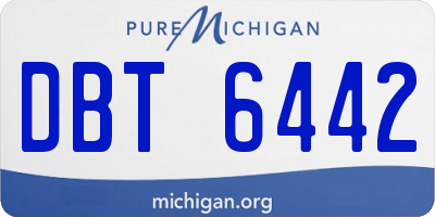 MI license plate DBT6442