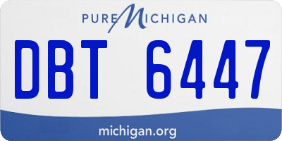 MI license plate DBT6447