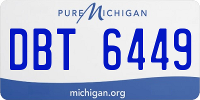 MI license plate DBT6449