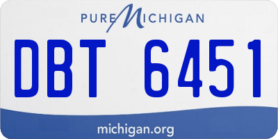 MI license plate DBT6451