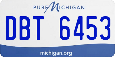MI license plate DBT6453