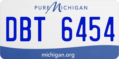 MI license plate DBT6454
