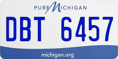 MI license plate DBT6457