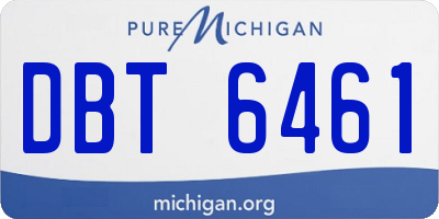 MI license plate DBT6461