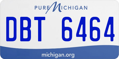 MI license plate DBT6464