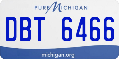 MI license plate DBT6466