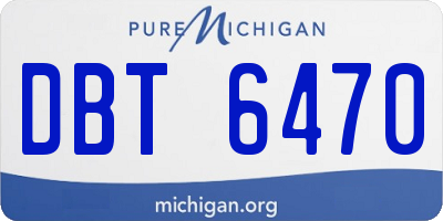 MI license plate DBT6470