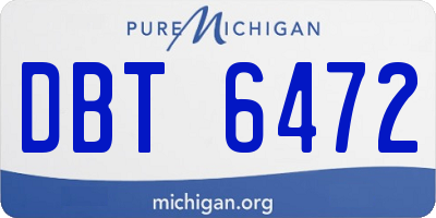 MI license plate DBT6472