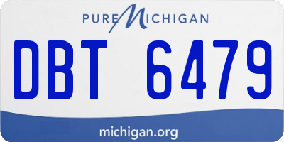 MI license plate DBT6479