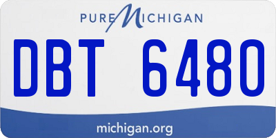 MI license plate DBT6480