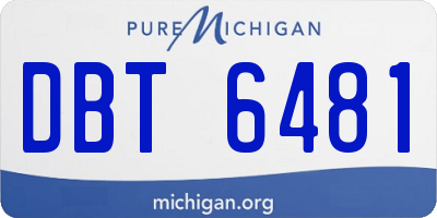 MI license plate DBT6481